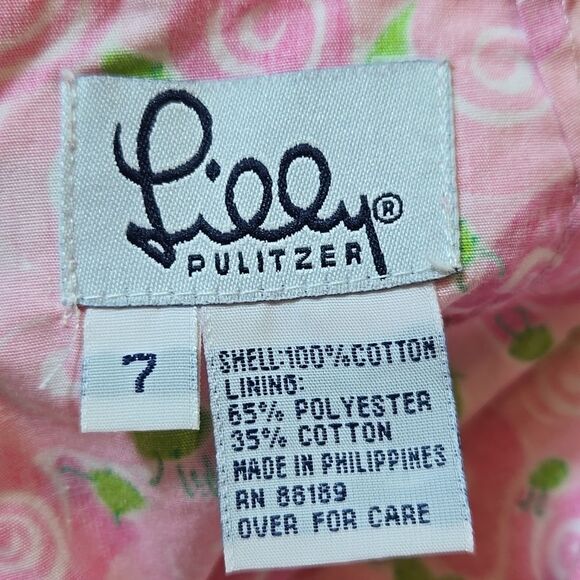 Vintage Lilly Pulitzer Girl's Pink Snails Skort Skirt Size 7 Tennis Preppy Y2K - Picture 9 of 9
